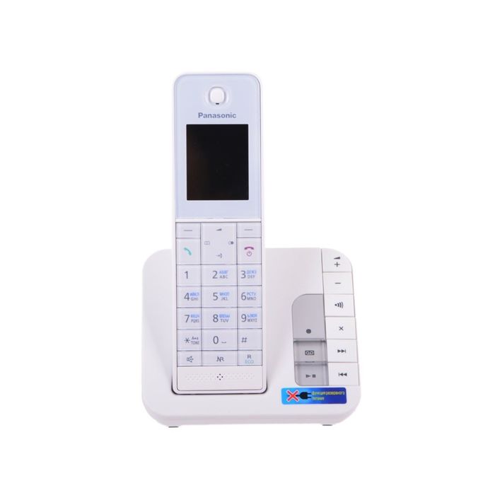 Радиотелефон Dect Panasonic KX-TGH220RUW белый, автооветчик, АОН