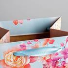 Пакет ламинированный под бутылку «Цветы и бабочки», 13 × 36 × 10 см 1830890