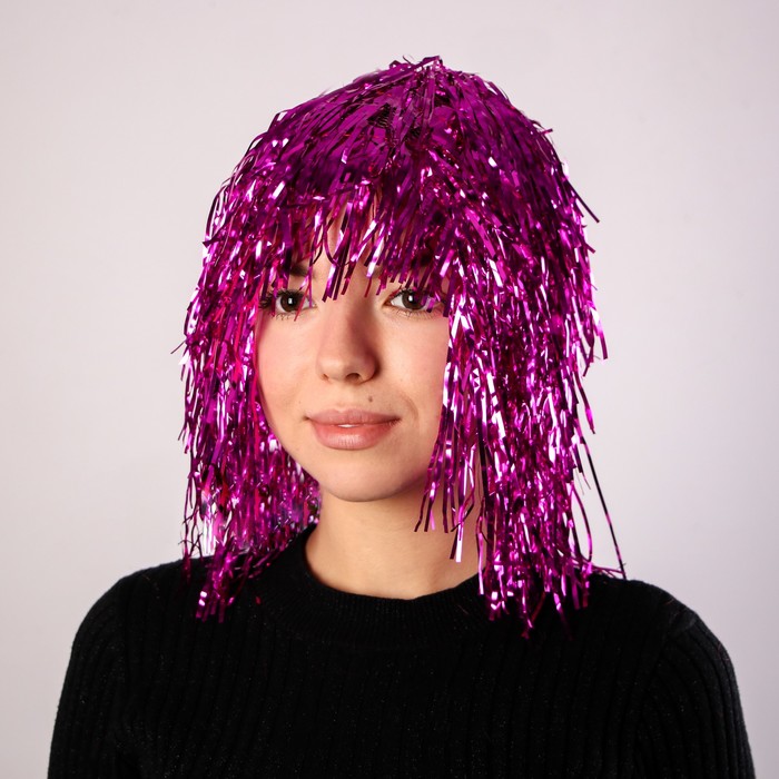 Карнавальный парик "Дождь", 30 см цвета МИКС