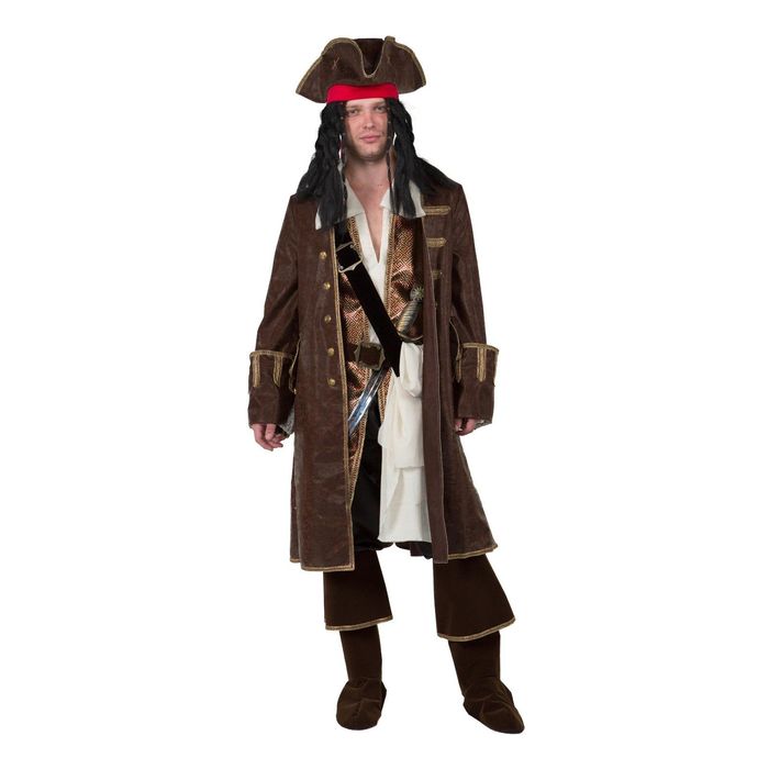 Карнавальный костюм «Капитан Джек Воробей», (бархат и парча), р. 48, рост 182 см - фото 899049