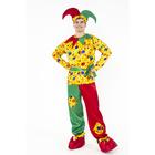 Карнавальный костюм «Петрушка», текстиль, размер 46, рост 170 см - фото 1813252