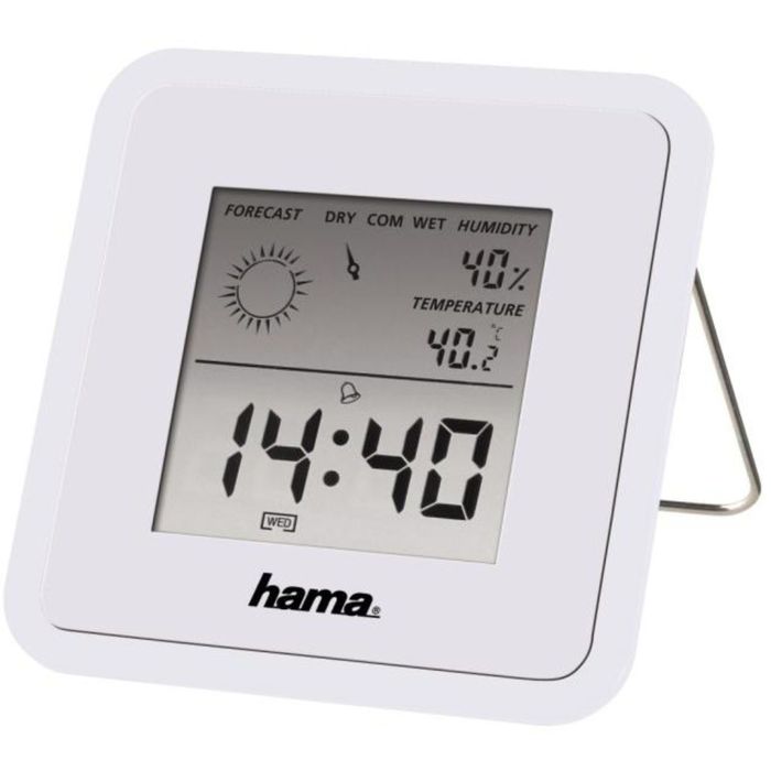 Метеостанция Hama TH50, измерение влажности, часы, прогноз погоды, белая