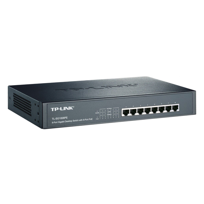 Коммутатор TP-Link TL-SG1008PE настольный/19U 8x10/100/1000BASE-T