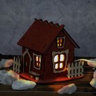 Соляной светильник "Домик", 16х15 см, деревянный декор Соляной светильник "Домик", 16х15 см, деревянный декор