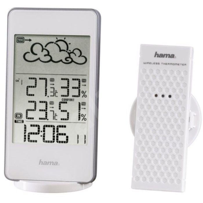 Метеостанция Hama EWS-860, беспроводной датчик, измерение влажности, часы, прогноз погоды