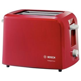 Тостер Bosch TAT3A014, 980 Вт, 6 режимов прожарки, 2 тоста, красный
