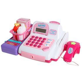 Касса-калькулятор «Поиграем в магазин-1», с аксессуарами, световые и звуковые эффекты, в пакете