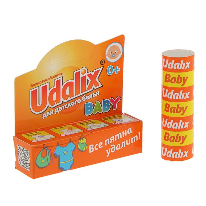 Карандаш-пятновыводитель Udalix Baby для детского белья, 35 г