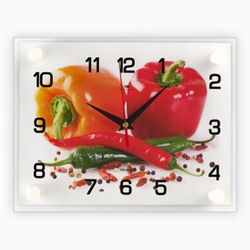 Часы настенные, серия: Кухня, "Перцы", 20х26 см , без выбора вариантов товара