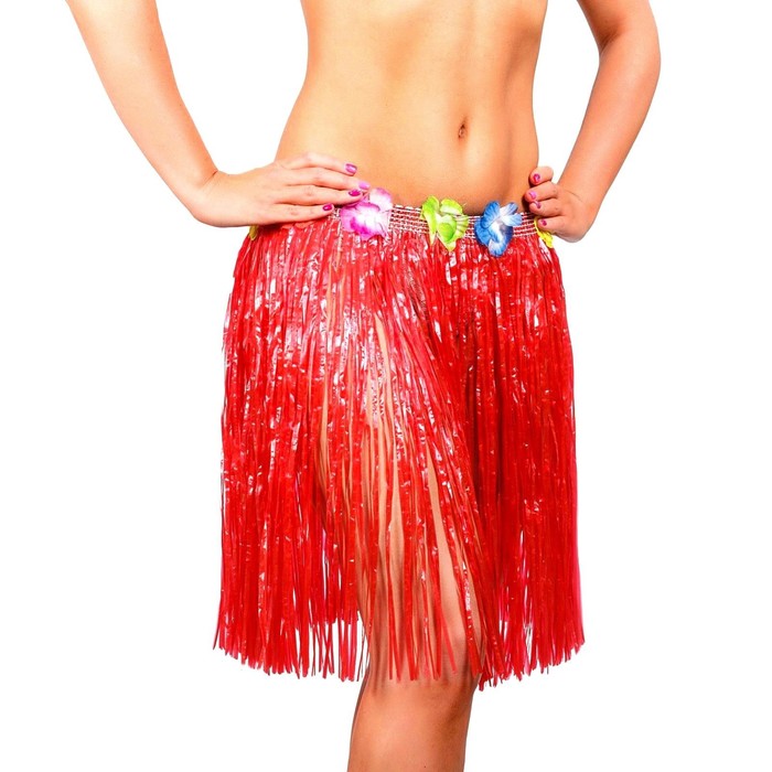 Гавайская юбка, цвет красный - фото 797575533