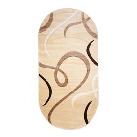 Овальный ковёр Carving 6098, 300 х 400 см, цвет vanilya