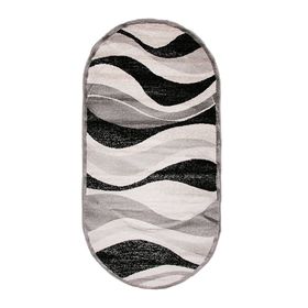 Овальный ковёр Omega Hitset 7763, 150 х 500 cм, цвет bone/d.grey