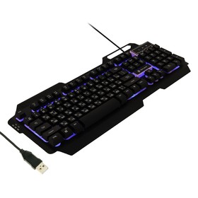 Клавиатура KGK-25U BLACK Dialog Gan-Kata, игровая, с подсветкой, корпус металл, USB, чёрная 2388275