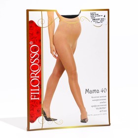 Pantyhose compression Filorosso for pregnant women, transparent, 40 Den, 1 class, black, size 4