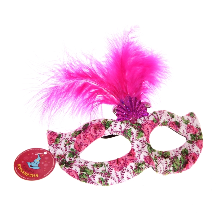 Карнавальная маска "Весенние очарованье" цвет розовый