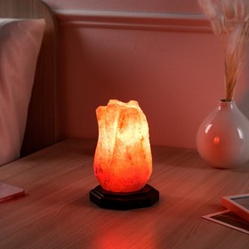Соляная лампа "Тюльпан малый", цельный кристалл, 15 см, 1,5 кг