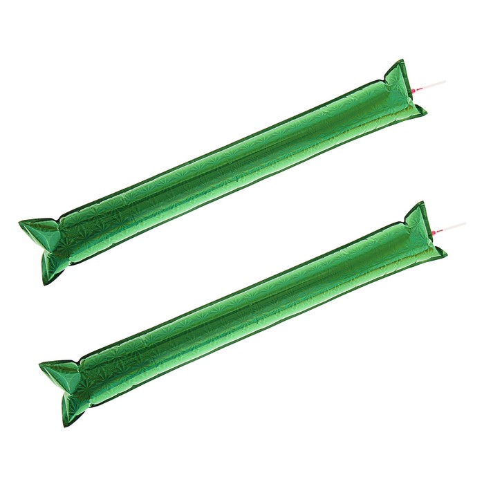 Палка «Болельщик», с палочкой для надувания, набор 2 шт., цвет зелёный