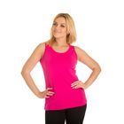 Майка женская KAFTAN basic, цвет фуксия, размер S(44), хлопок 100% Майка женская KAFTAN basic, цвет фуксия, размер S(44), хлопок 100%