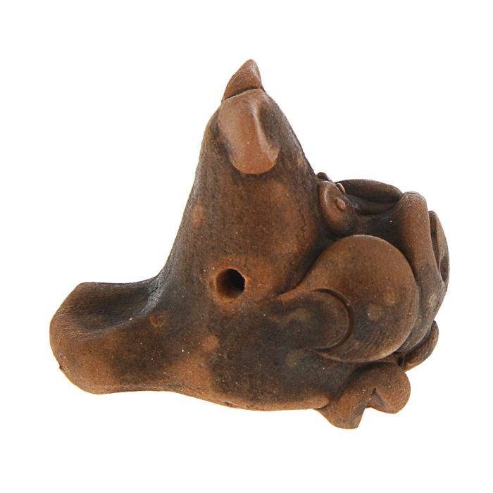 Свистулька маленькая «Свинья», обварная керамика, 4 см