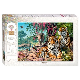 Пазлы «Тигры», 1500 элементов
