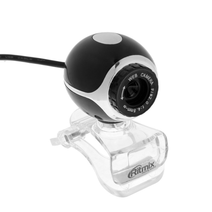 Веб-камера RITMIX RVC-015M, 1.3 МП, 1280x720, без драйверов, микрофон, черная