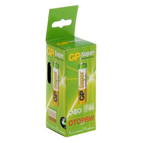 Батарейка алкалиновая GP Super, AAA, LR03-40BOX, 1.5В, набор 40 шт. 2392789