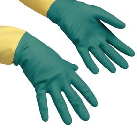 Перчатки Vileda для профессиональной уборки, усиленные L, цвет зелёный