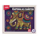 Картина из пайеток "Индийский слон" Картина из пайеток "Индийский слон"