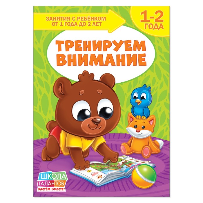 Книга Школа Талантов &quot;Тренируем внимание&quot;, второй год обучения, 12 стр. + вкладыш