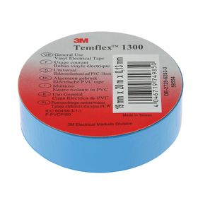 Изолента 3М Temflex 1300, ПВХ, 19 мм x 20 м, синяя 2352192