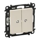 Механизм выключателя 2-кл. Legrand "Valena Life ", 10АХ, 250В, подсветка, сл. Кость, 752528 245870