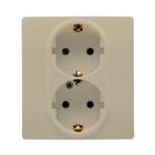 Розетка 2-м СП Legrand "Etika Plus ", защ. шторки, с заземл., авт., сл. кость. 672333