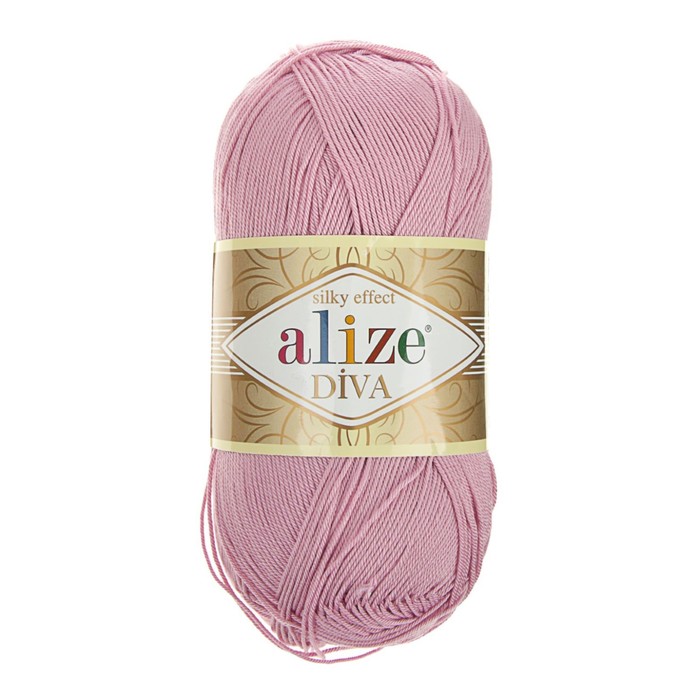 100 дива. Нитка Alize "Diva" розовый 291.