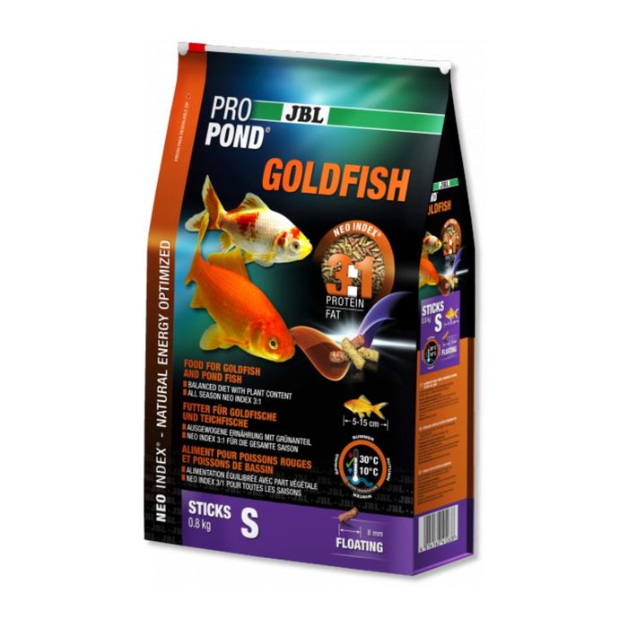 JBL ProPond Goldfish основной корм, плавучие палочки для золотых рыбок небольшого размера, 0,4 кг (3 л)