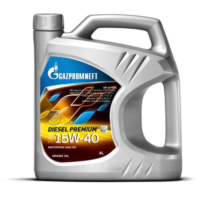 Моторное масло Gazpromneft Diesel Premium 15W-40, 4 л