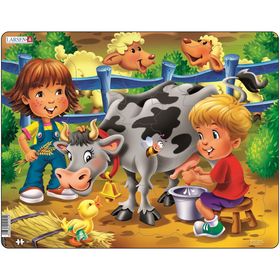 Пазл «Дети на ферме. Корова», 18 деталей (BM5)