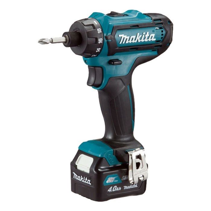 Дрель-шуруповерт Makita DF031DWAE, 10.8В,2х2Ач, 6-ти гран 1/4&quot;,0-450/1700об/м