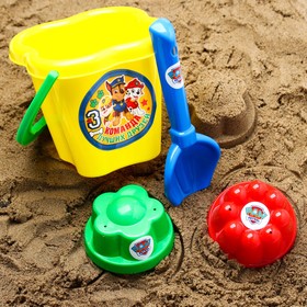 Щенячий патруль. Набор для игры с песком "Команда друзей", 4 предмета, цвет МИКС, 800 мл