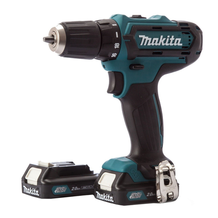 Дрель-шуруповерт Makita DF331DWYE, 10.8В,2х1.5Ач,БЗП-10мм,0-450/1700об/м