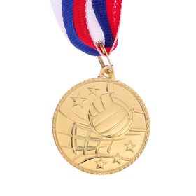 Медаль тематическая «Волейбол», золото, d=3,5 см