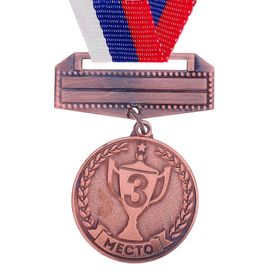 Медаль призовая, 3 место, бронза, d=3,5 см