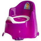 Горшок детский антискользящий «Комфорт» с крышкой, съёмная чаша, цвет фиолетовый - фото 107195032