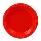 Тарелки пластиковые 15 см "Делюкс" Красные (набор 10 шт) - фото 6063286