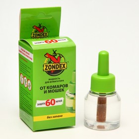 Комплект от комаров "Zondex", фумигатор+жидкость 60 ночей, 45 мл