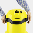 Пылесос Karcher WD 2, 1000/180 Вт, шнур 4 м, жёлтый - фото 49408