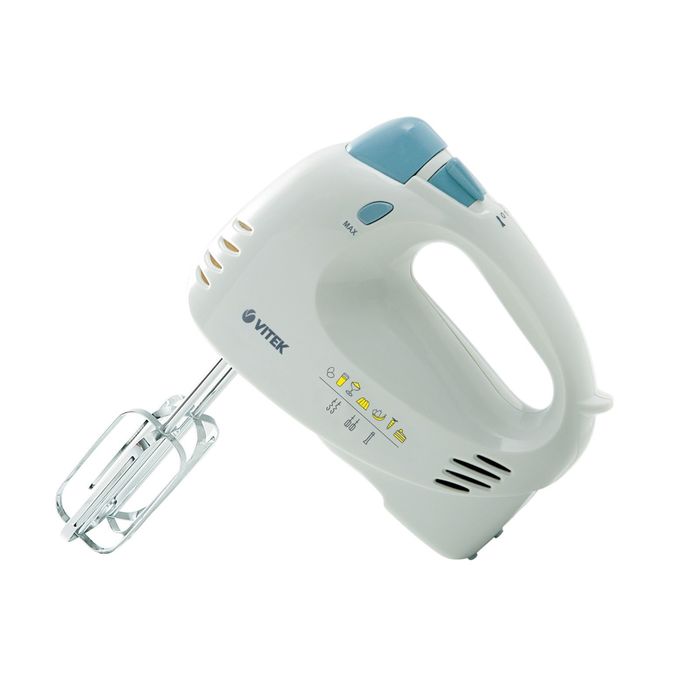 Миксер Vitek VT-1404 W, 300 Вт, 5 скоростей, белый