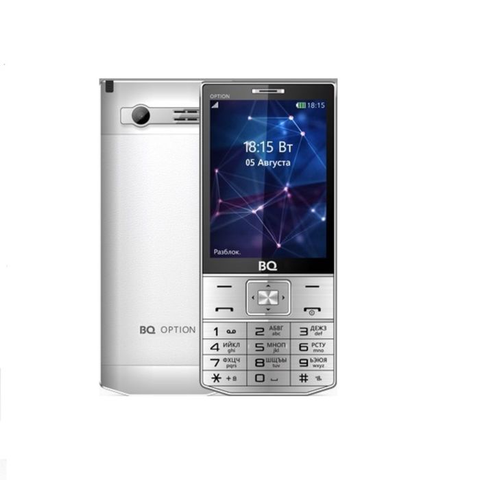 Сотовый телефон BQ M-3201 Option Silver (TV), 2 sim, 32 Мб