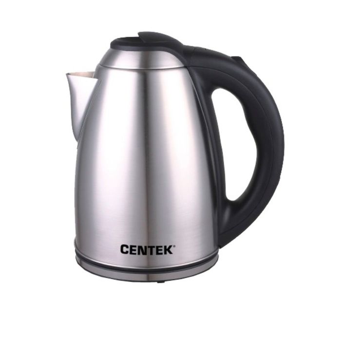 Чайник электрический Centek CT-0049, 2200 Вт, 1.8 л, черный/сталь