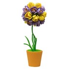 Набор для творчества топиарий малый "Крокусы", фиолетовый/жёлтый, 13 см - фото 79051005