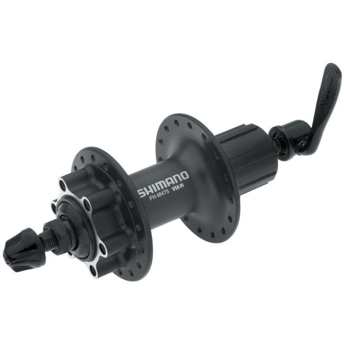 Втулка задняя Shimano M475, 32 отв, 8/9 ск, под диск 6-болт, QR (эксцентрик), цвет чёрный